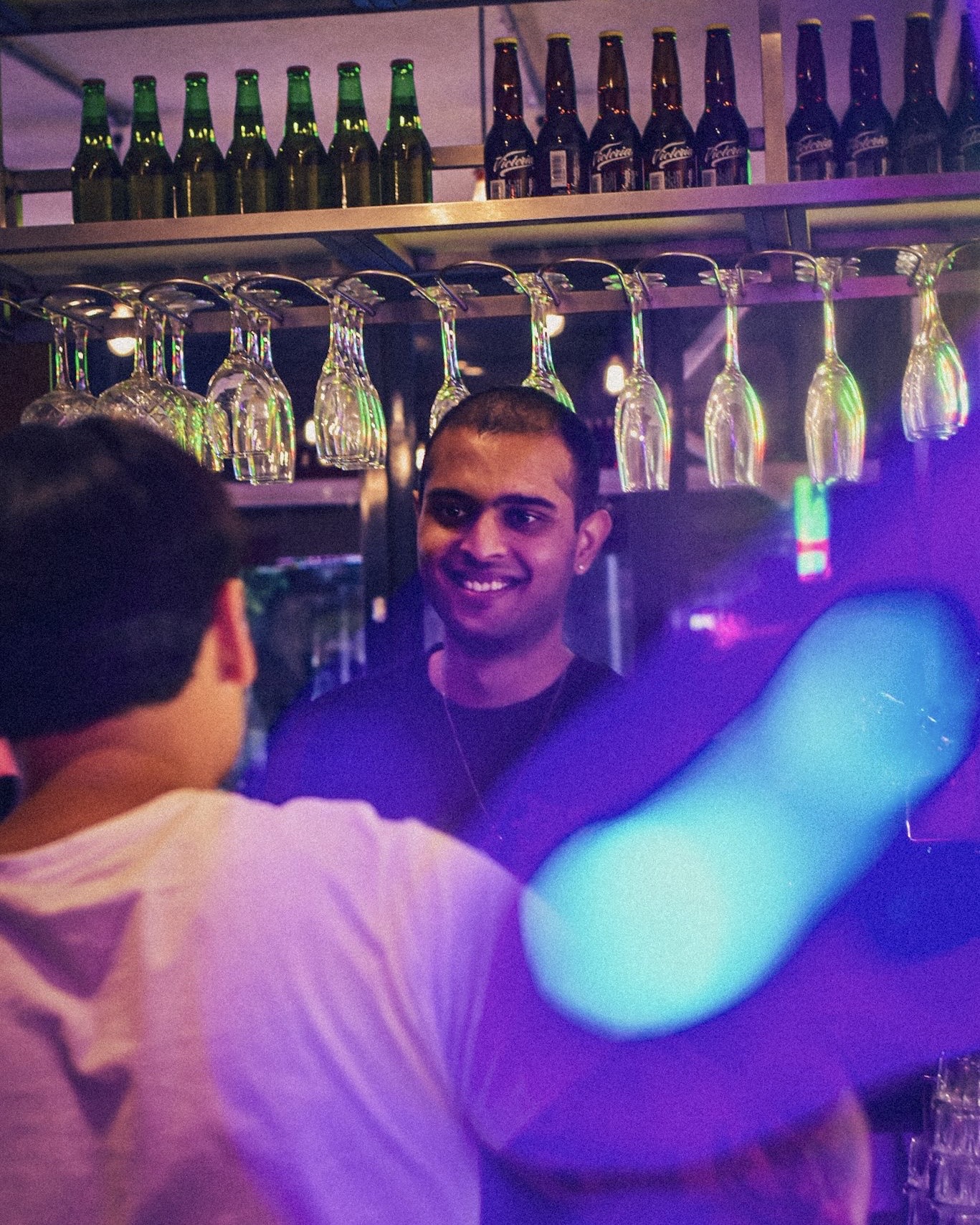 At work behind the bar